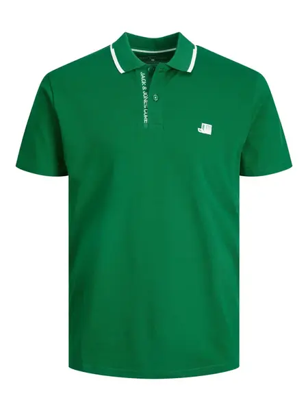 JACK & JONES Tričko 'JCOLogan'  zelená / biela