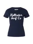 HOLLISTER Tričko  námornícka modrá / biela