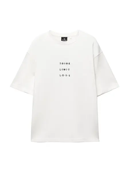 Pull&Bear Tričko  modrosivá / čierna / biela