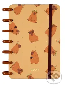 Týždenný diár s diskovou väzbou na rok 2027 - Capybary