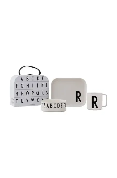 Design Letters  Dětský snídaňový set  Classics in a suitcase R 4-pack