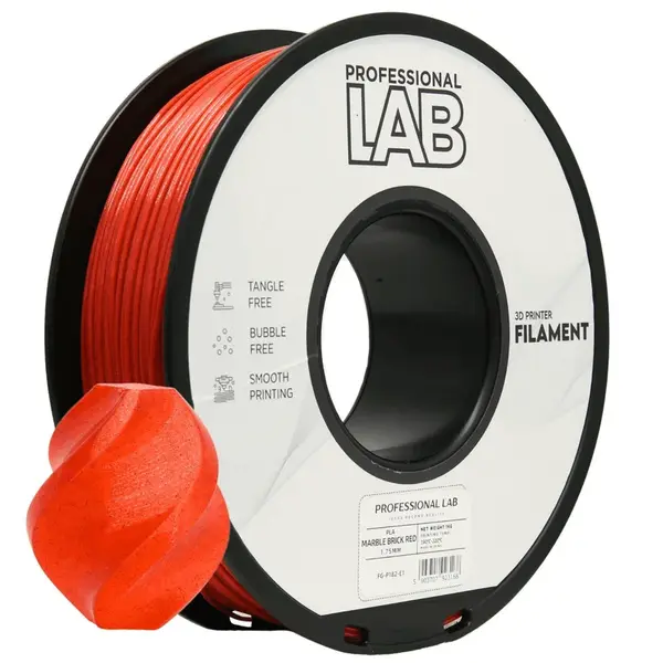 Professional Lab FG-P182-E1, 3D filament, PLA Marble, 1,75mm, 1000g, Červený (Brick red)