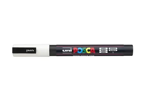 Akrylová fixa Uni Posca PC-3M – 01 bílá