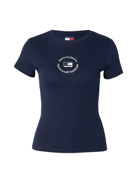 Tommy Jeans Tričko 'ESS'  námornícka modrá / biela