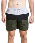 Meatfly pánské plavky Keith Boardshorts 17" Olive / Black / Quiet Gray | Černá | Velikost S