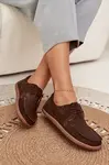 Dámske barefoot topánky z prírodného semišu