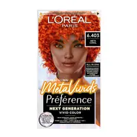 Zesvětlovač a barva na vlasy Loréal Paris Préférence Meta Vivids - 6.403 meta coral - intenzivní měděná - L’Oréal Paris + dárek zdarma