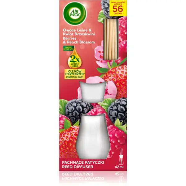 Air Wick Essential Oils Berries & Peach Blossom aroma difuzér 42 ml