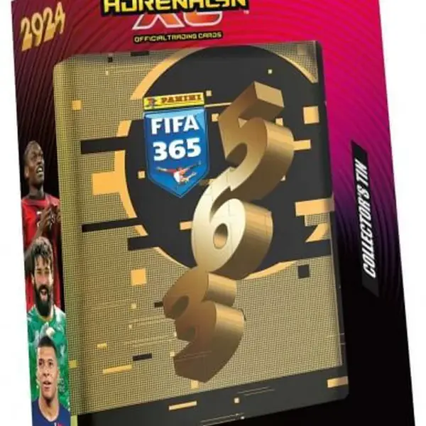 Fotbalové karty Panini FIFA 365 2023/2024 Adrenalyn - plechovka malá kapesní