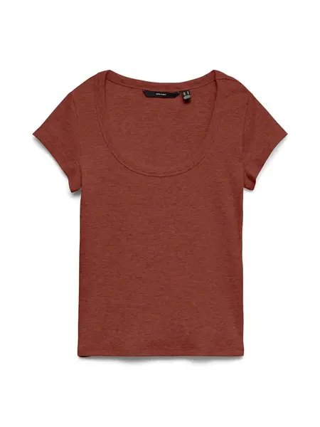 VERO MODA Tričko 'VMChloe'  hrdzavohnedá