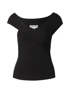 VERO MODA Vyšívaný top 'VMBEVERLY'  čierna