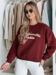 Dámská oversize mikina COOKIES bordó