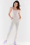 Awama Woman's Trousers A498 Beige/Violet