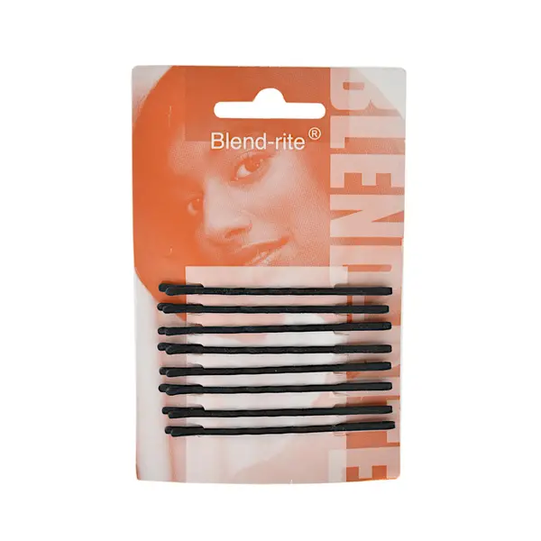 Vlnitá sponka Sibel Blend-rite - 6,5 cm, matná černá - 8 ks (9700065-02)