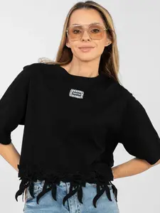 Černá halenka s krátkým rukávem