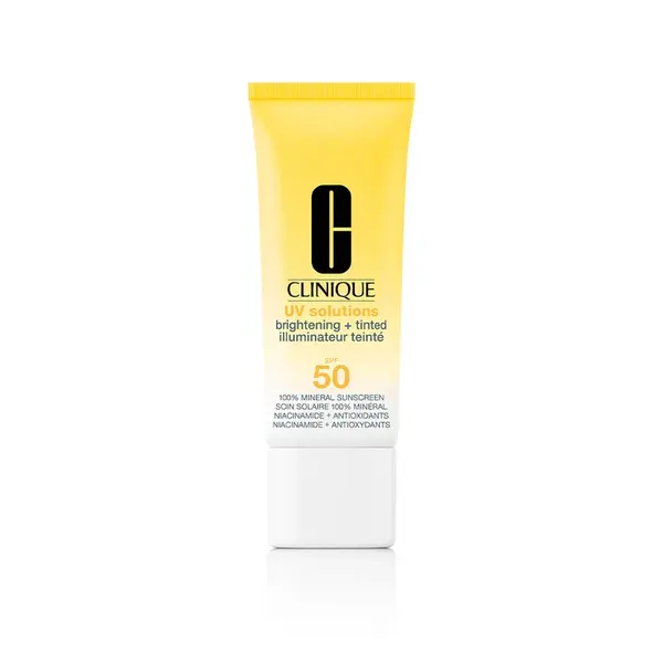 CLINIQUE UV Solution brightening + tinted SPF 50 tinted minerální opalovací krém na obličej 40 ml