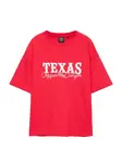 Pull&Bear Tričko 'TEXAS'  červená / biela