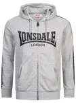 LONSDALE Tepláková bunda 'BIGTON'  sivá / čierna