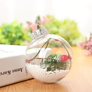 Transparent Plastic Fillable Ball Pendants Decorations