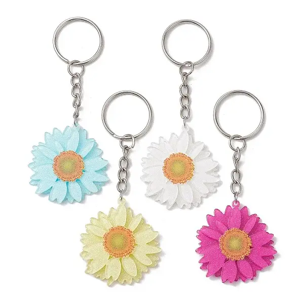 Iron and Printed Acrylic Pendant Keychain