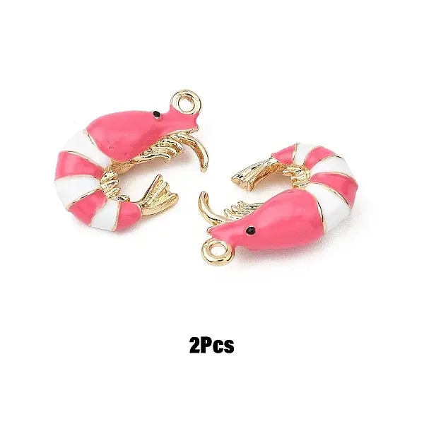 2Pcs Alloy Enamel Pendants