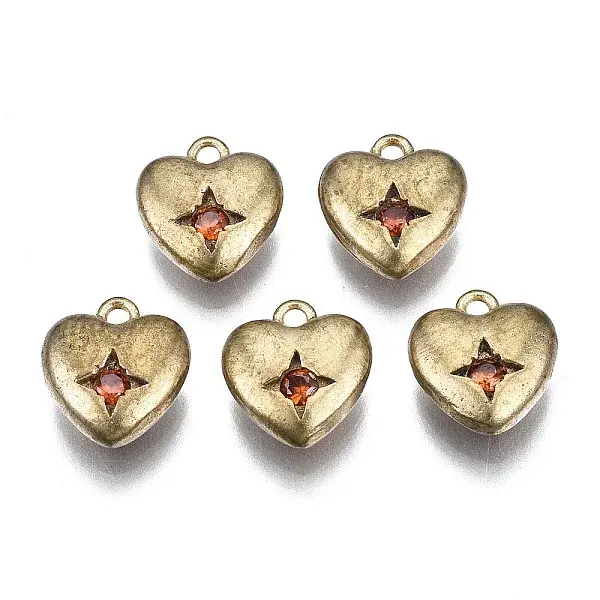 Brass Micro Cubic Zirconia Charms