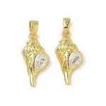 Brass Micro Pave Cubic Zirconia Pendants