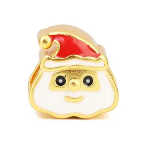 Christams Brass Enamel European Beads