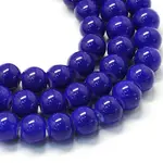 Baking Paint Glass Round Bead Strands
