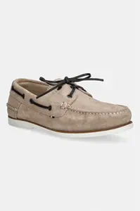 Tommy Hilfiger mokasíny pánske semišové TH BOAT SHOE CORE SUEDE