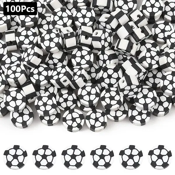 100Pcs Handmade Polymer Clay Beads