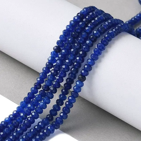 Dyed Natural Malaysia Jade Rondelle Beads Strands