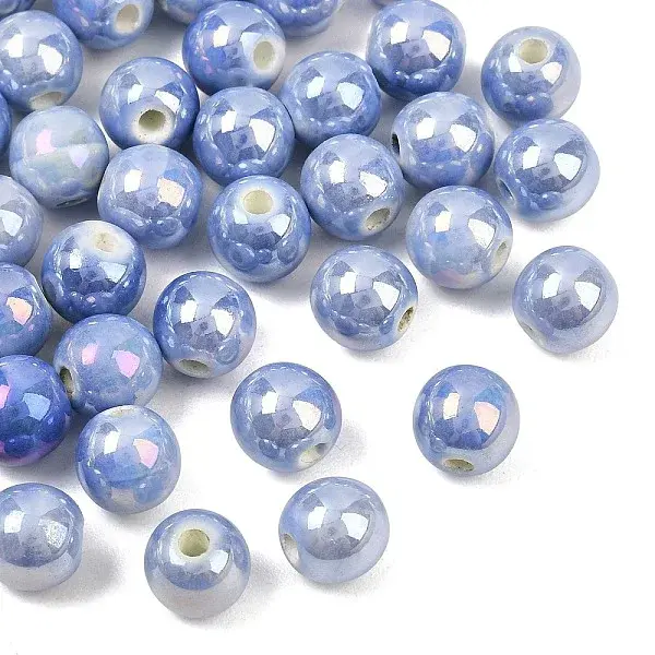 Glazed Porcelain Round Beads