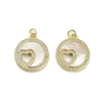 Brass Micro Pave Clear Cubic Zirconia Pendants