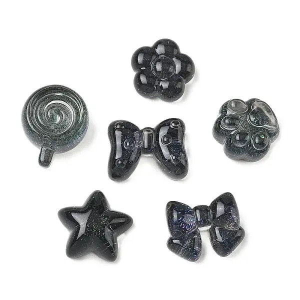 Transparent Resin & Glitter Powder Cabochons