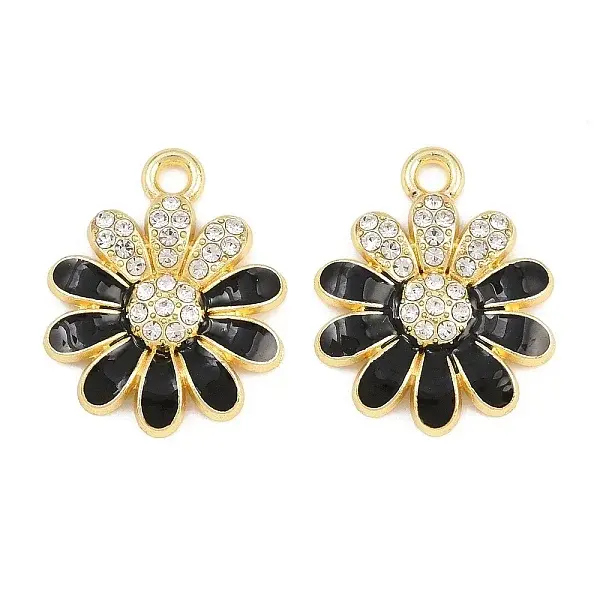 Alloy Black Enamel Pendants