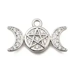 Brass Micro Pave Clear Cubic Zirconia Pendants