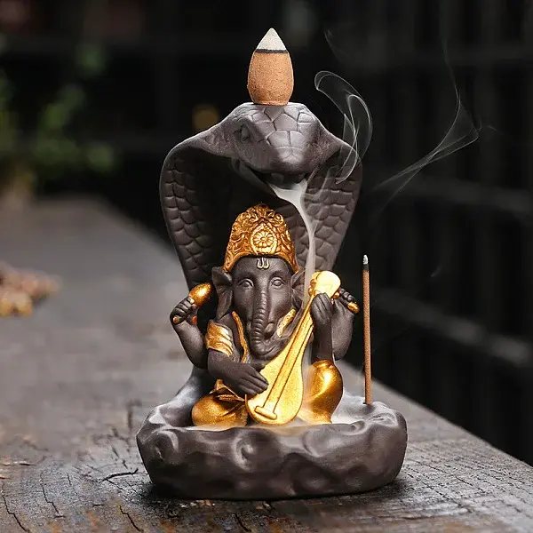 Porcelain Snake Backflow Incense Burner Smoke Incense Holder