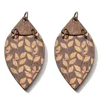 Printed Poplar Wood Big Pendants