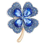 Cubic Zirconia Clover Brooch Pin