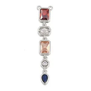 Brass Micro Pave Cubic Zirconia Big Pendants