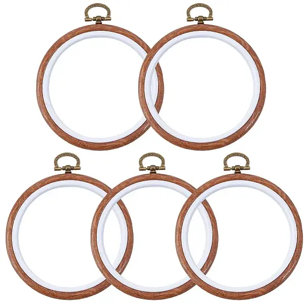 5Pcs PP Plastic Embroidery Hoops