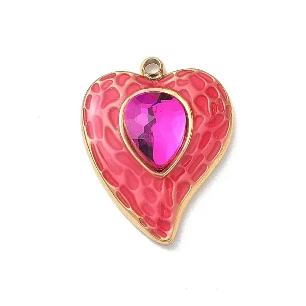 304 Stainless Steel Rhinestone Pendants