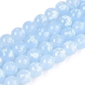 Baking Paint Glass Beads Strands