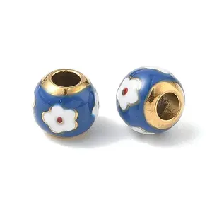 304 Stainless Steel Enamel European Beads