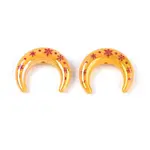 Christmas UV Plating Printed Opaque Acrylic Beads