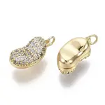 Brass Micro Clear Cubic Zirconia Charms