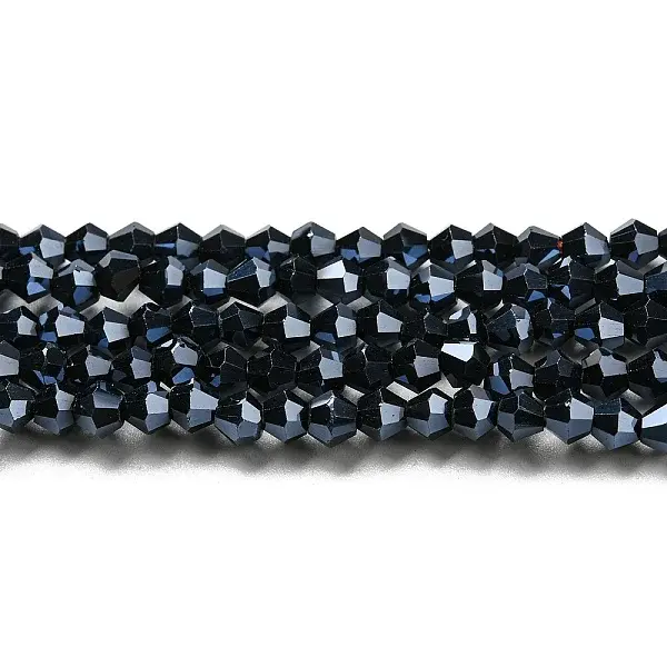 Transparent Electroplate Glass Beads Strands