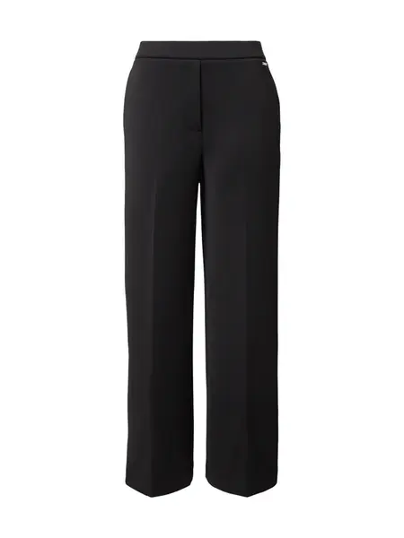 Calvin Klein Nohavice s pukmi  čierna