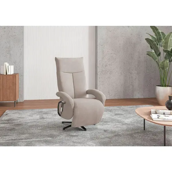 Sit & More KŘESLO, textil, šedobéžová